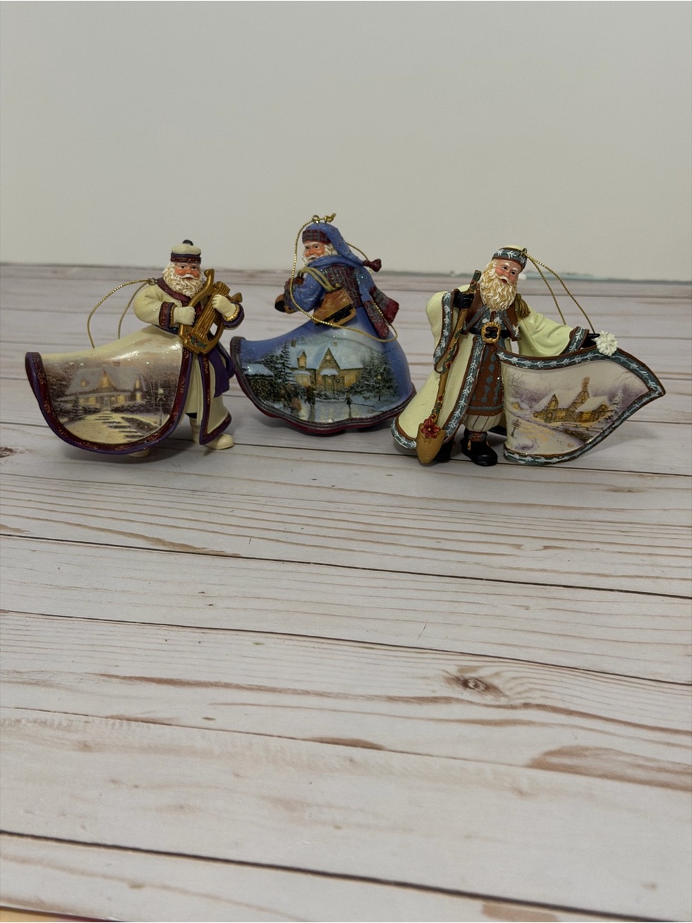 Set of 3 Ashton-Drake Thomas Kinkade Old World Santas Ornaments #6